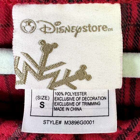 Disney Store Minnie Mouse Red Plaid Nightgown Sleep Dress Embroidered Girl's S - Picture 6 of 12